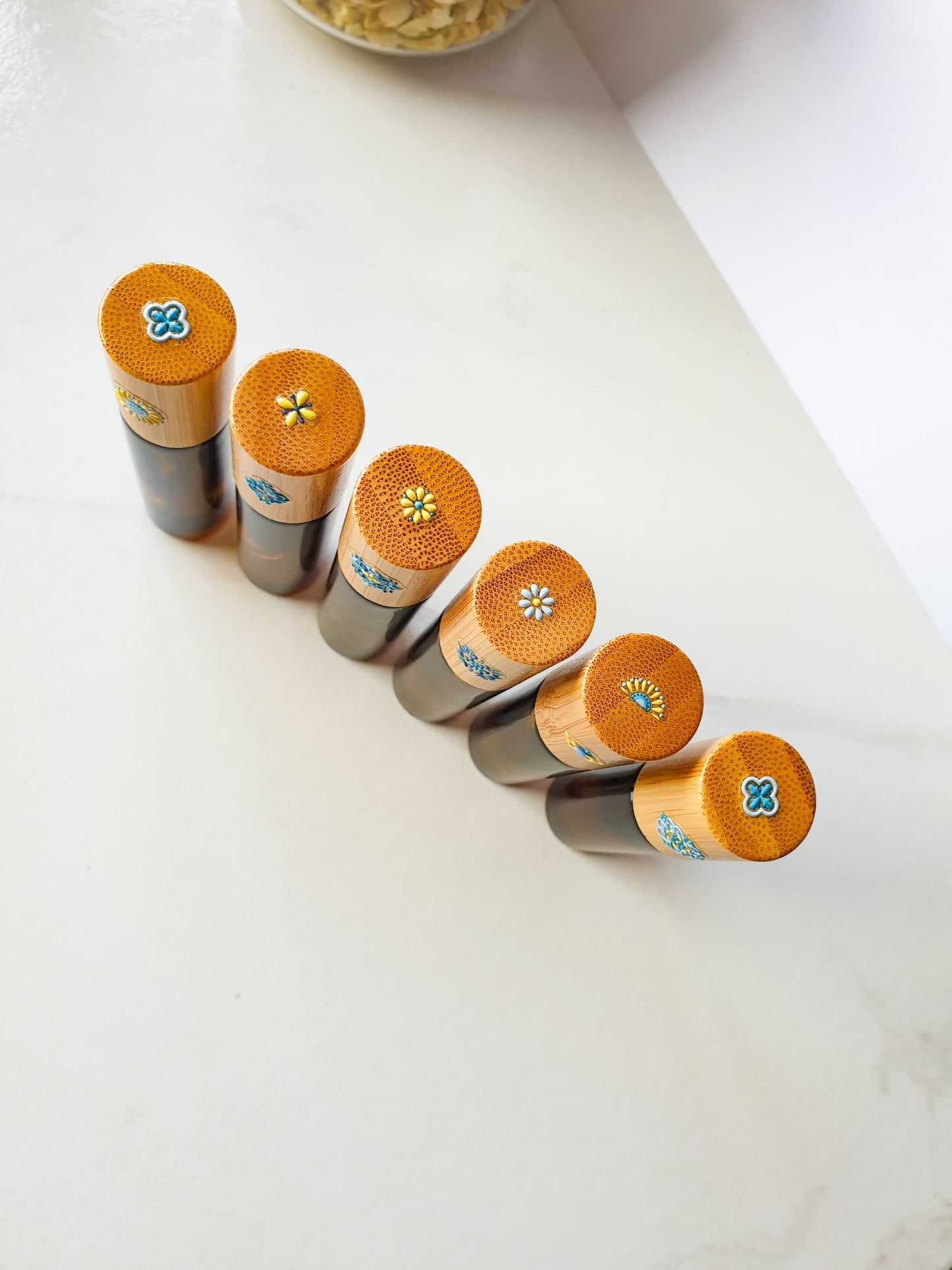 "Lucia" Set of 6 Bamboo Rollers