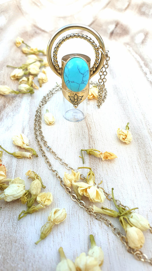 "Balance" Gold Essential Oil Roller Necklace