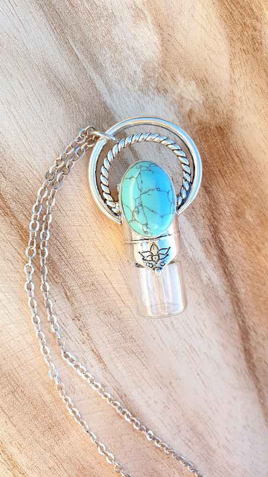 "Balance" Silver Essential Oil Roller Necklace