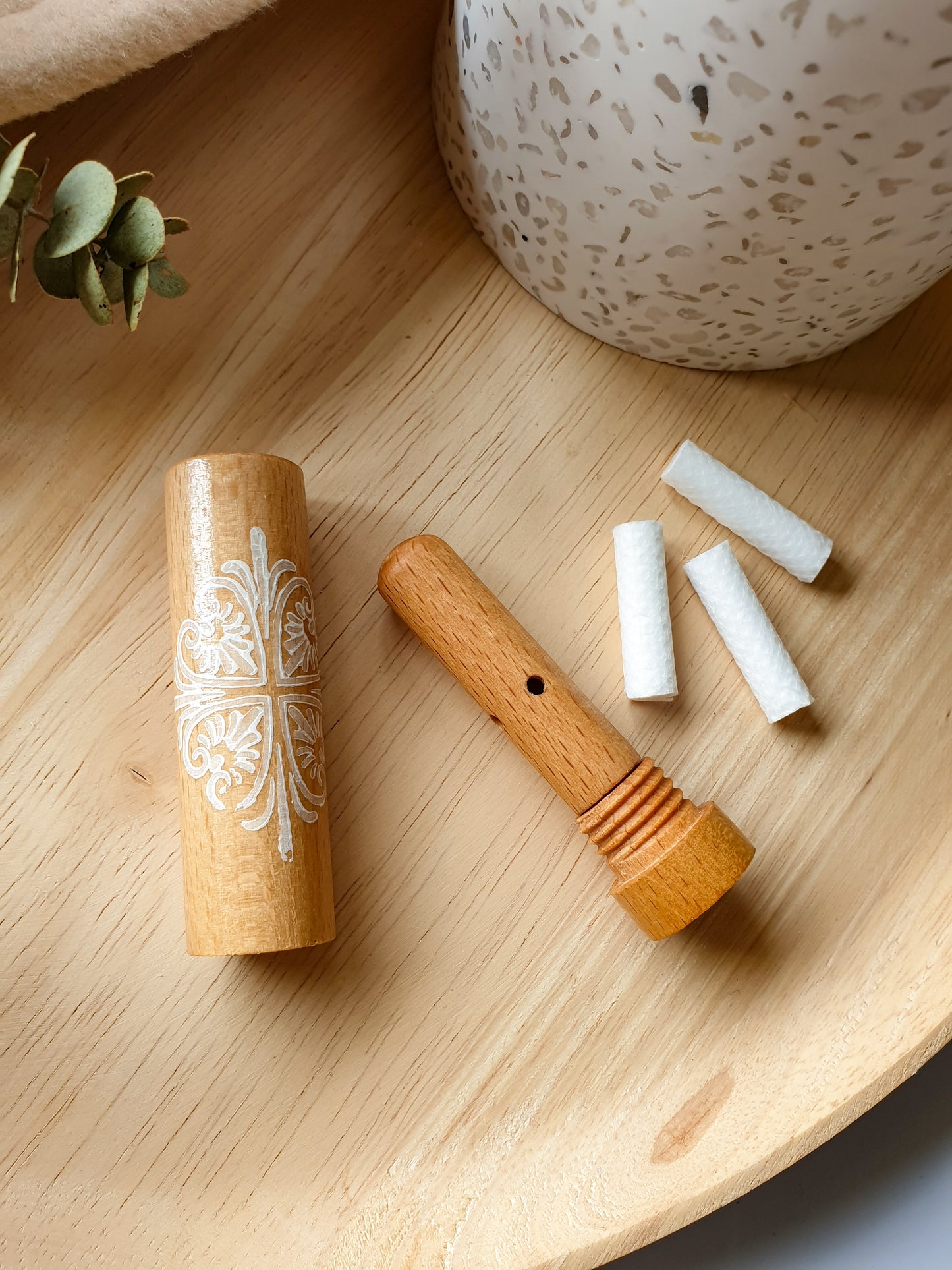 "Lily" Wooden Personal Inhaler